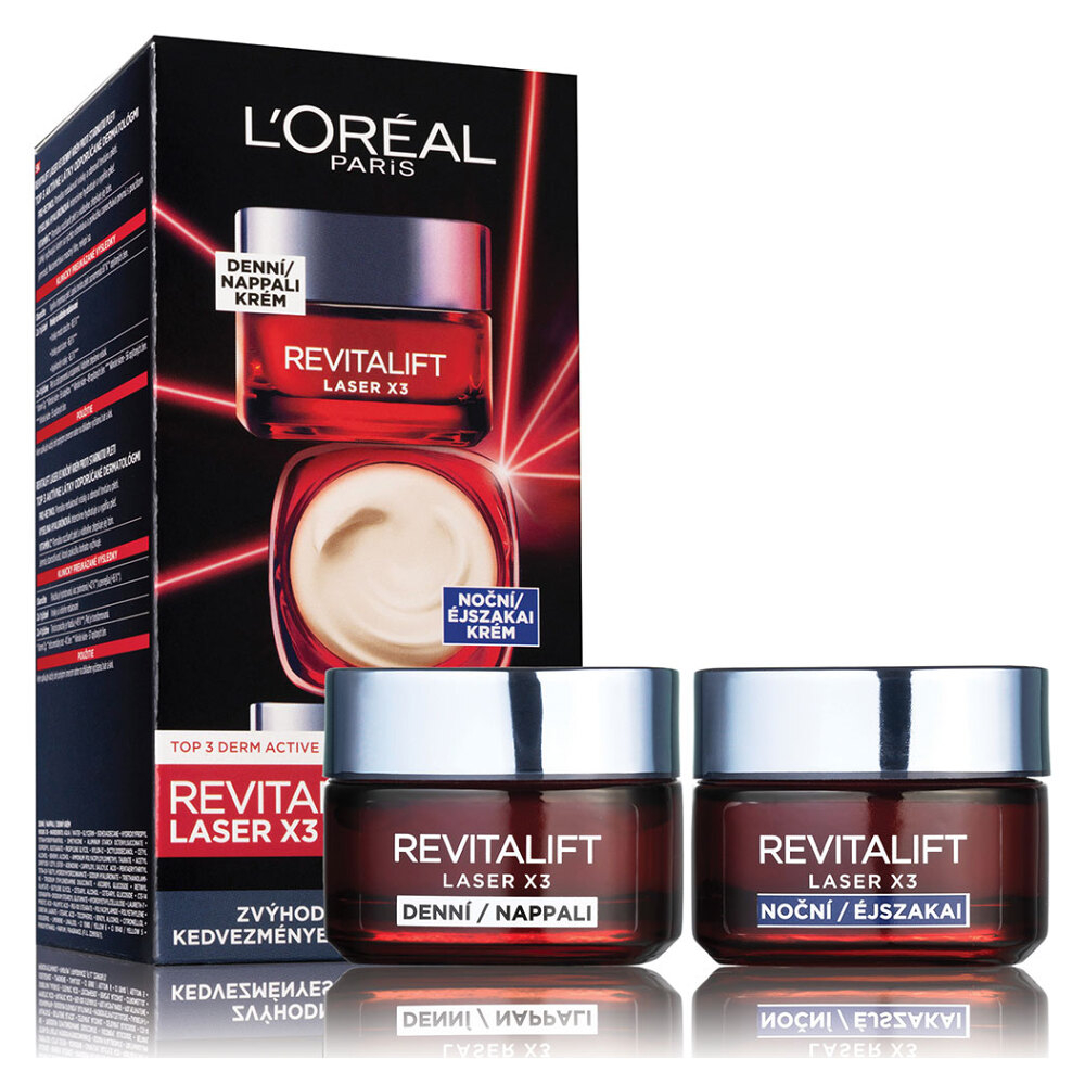 L´ORÉAL Paris Revitalift Laser X3 Duopack Denní krém + noční krém 2 x 50 ml