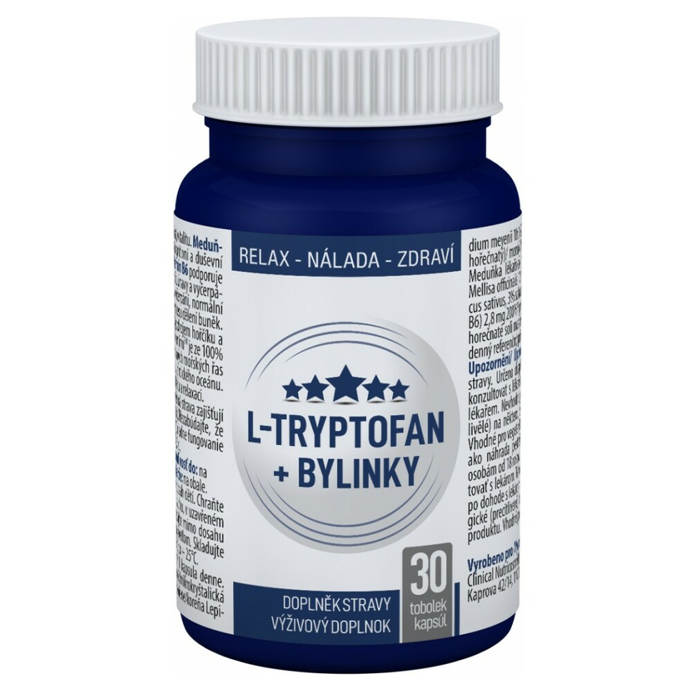 Levně CLINICAL L-Tryptofan + bylinky 30 tobolek