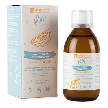 LA SAPONARIA Ochranná ústní voda s pomerančem a xylitolem BIO 250 ml (Přírodní zubní hygiena) - Přírodní
