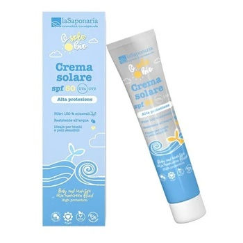 LA SAPONARIA Opalovací krém pro děti a citlivou pokožku SPF 50 BIO 40 ml (Přírodní opalovací přípravky) - Přírodní, BIO