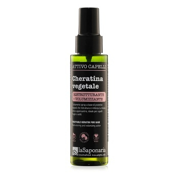 LA SAPONARIA Rostlinný keratin na vlasy aktivní objemový sprej 100 ml (Přírodní vlasová regenerace) - Přírodní