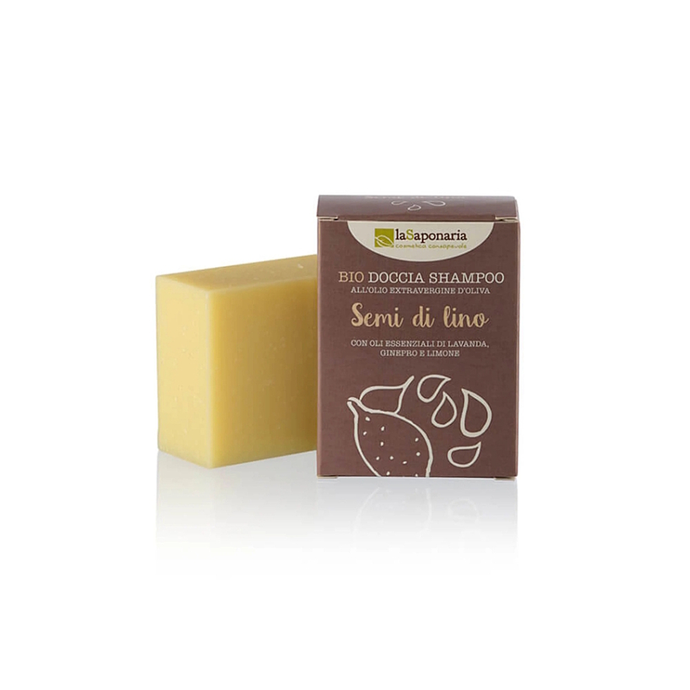 LA SAPONARIA Tuhý šampon se lněným olejem BIO 100 g