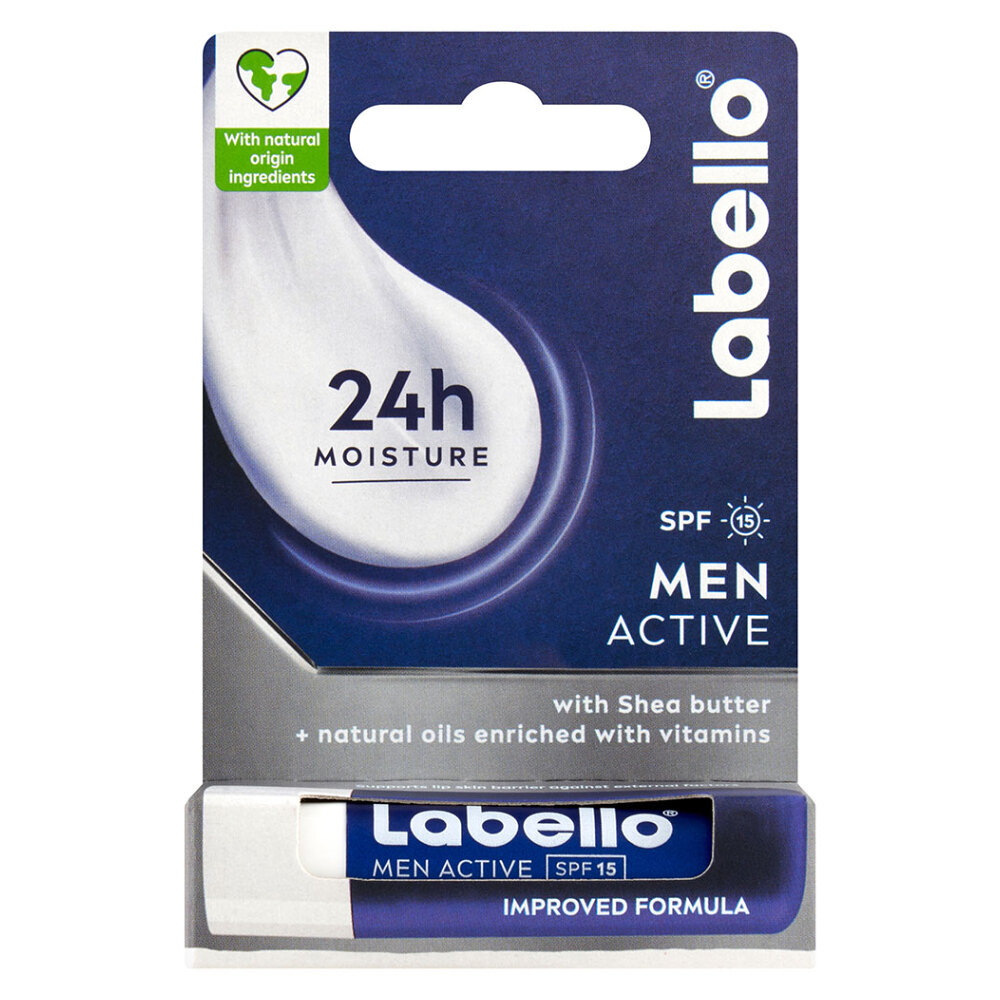 Levně LABELLO Active For Men Balzám na rty pro muže 4,8 g