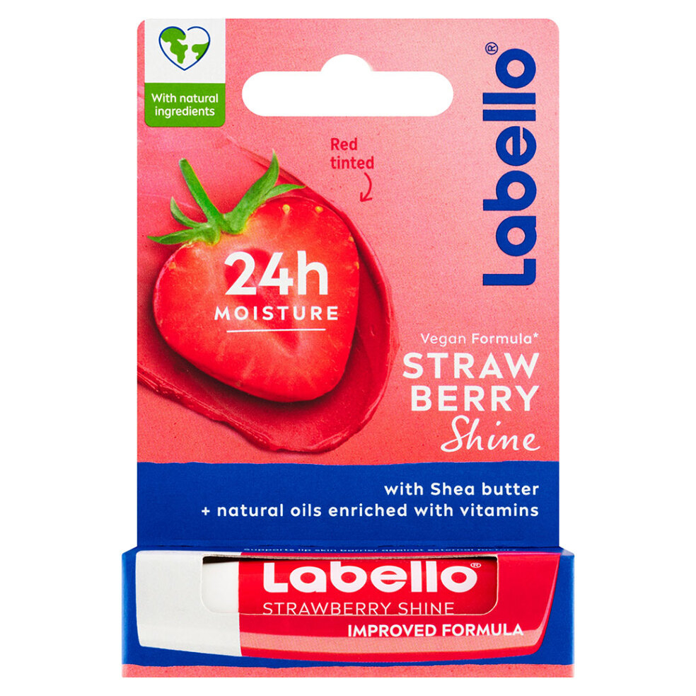 Levně LABELLO Strawberry Shine Tónovací balzám na rty 4,8 g