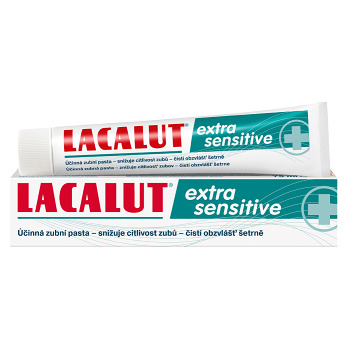 LACALUT Extra Sensitive zubní pasta 75 ml (Zubní pasty na citlivé zuby a dásně) - Ošetřující, Zklidňující, Klasické, Ochranný