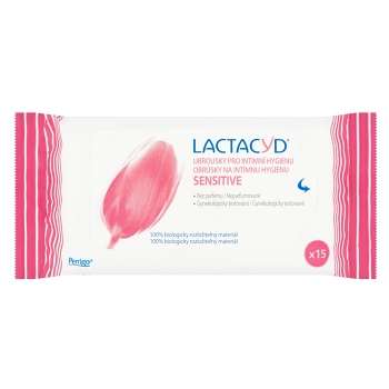 LACTACYD Sensitive Ubrousky pro intimní hygienu 15 kusů