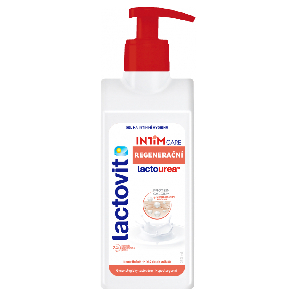 LACTOVIT Lactourea regenerační Intim Care gel na intimní hygienu 250 ml