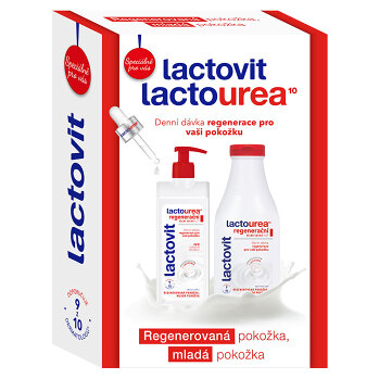 LACTOVIT Lactourea -Sprchový gel 500 ml + Tělové mléko 400 ml  Dárkové balení