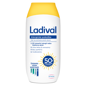 LADIVAL Gel na opalování Alergická pokožka SPF50+ 200 ml (Opalovací mléka) - Voděodolné, Dermokosmetika