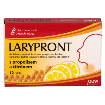 FAVEA Larypront s propolisem a citrónem 12 tablet, expirace