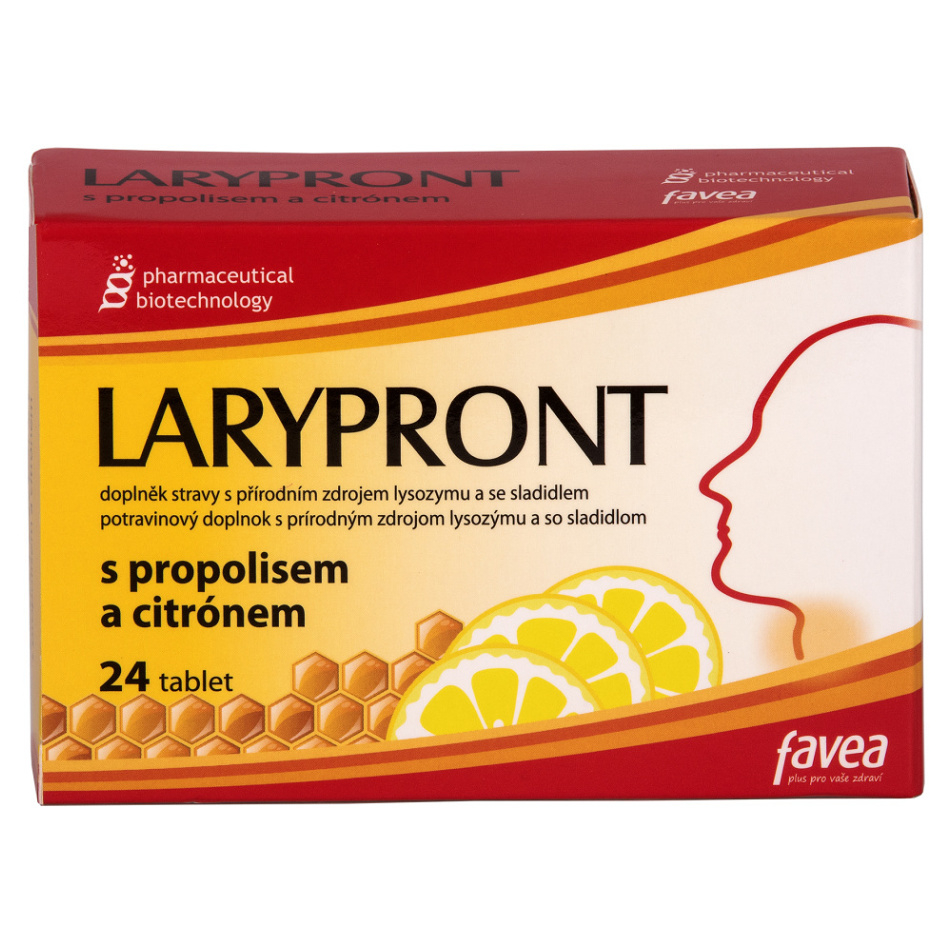 Levně FAVEA Larypront s propolisem a citrónem 24 tablet