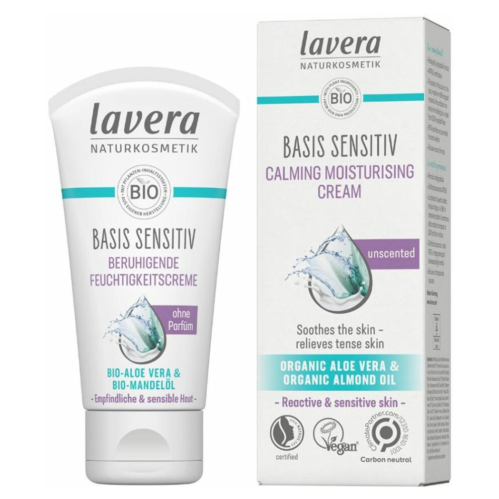 Levně LAVERA Basis Sensitiv zklidňující hydratační krém bez parfemace 50 ml