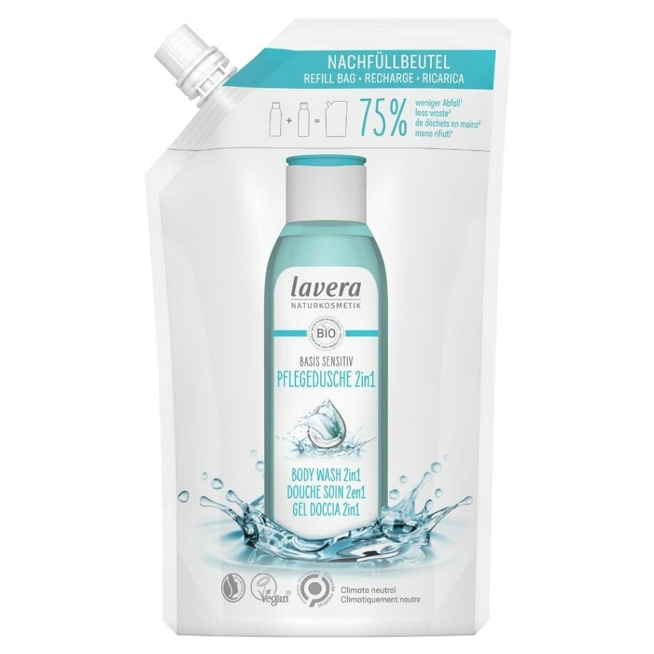 E-shop LAVERA Basis Sprchový gel na tělo a vlasy 2v1 Náhradní náplň 500 ml