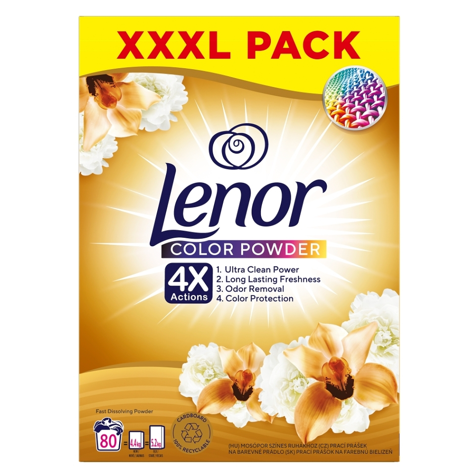 E-shop LENOR Gold Orchid Color Prací prášek Box 80 praní 4 kg