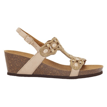 SCHOLL Lerici t-bar dámske sandále béžové 1 pár, Velikost obuvi: 38 (Dámská ortopedická obuv)