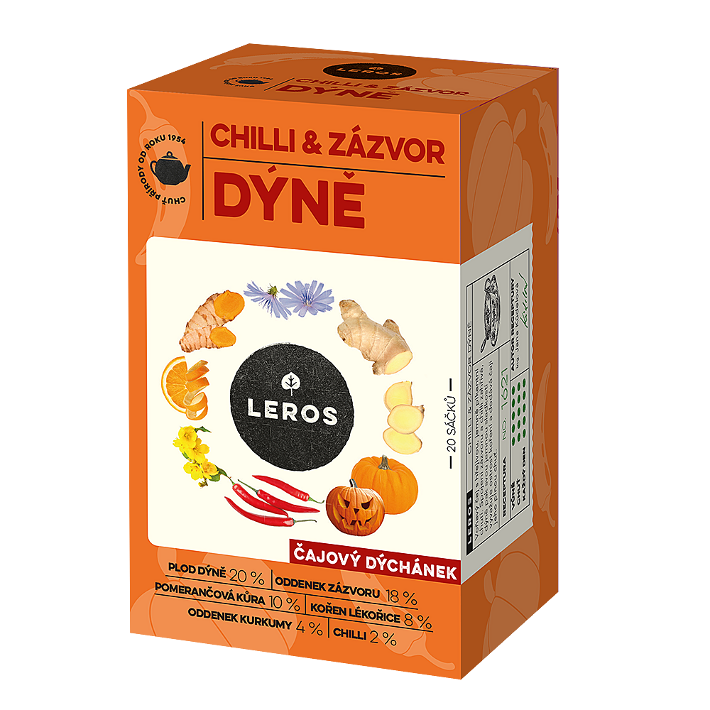 LEROS Čajový dýchánek chilli & zázvor dýně 20 sáčků