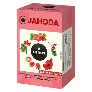 LEROS Čajový dýchánek jahoda 20 sáčků (Ovocné čaje)
