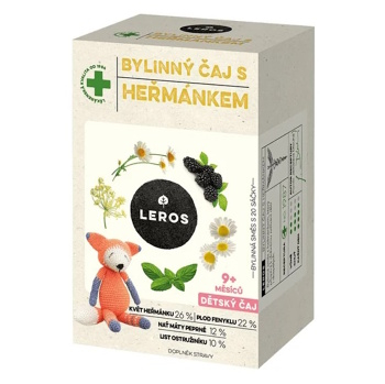LEROS Dětský čaj s heřmánkem 20 sáčků (Bylinné doplňky stravy) - Bylinné