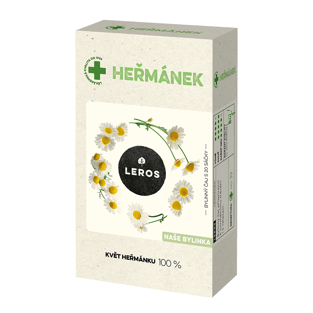 E-shop LEROS Naše bylinka Heřmánek bylinný čaj 20 sáčků