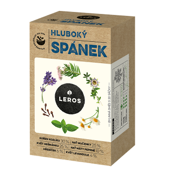 LEROS Hluboký spánek čaj 20 sáčků (Bylinné čaje) - Vícesložkové