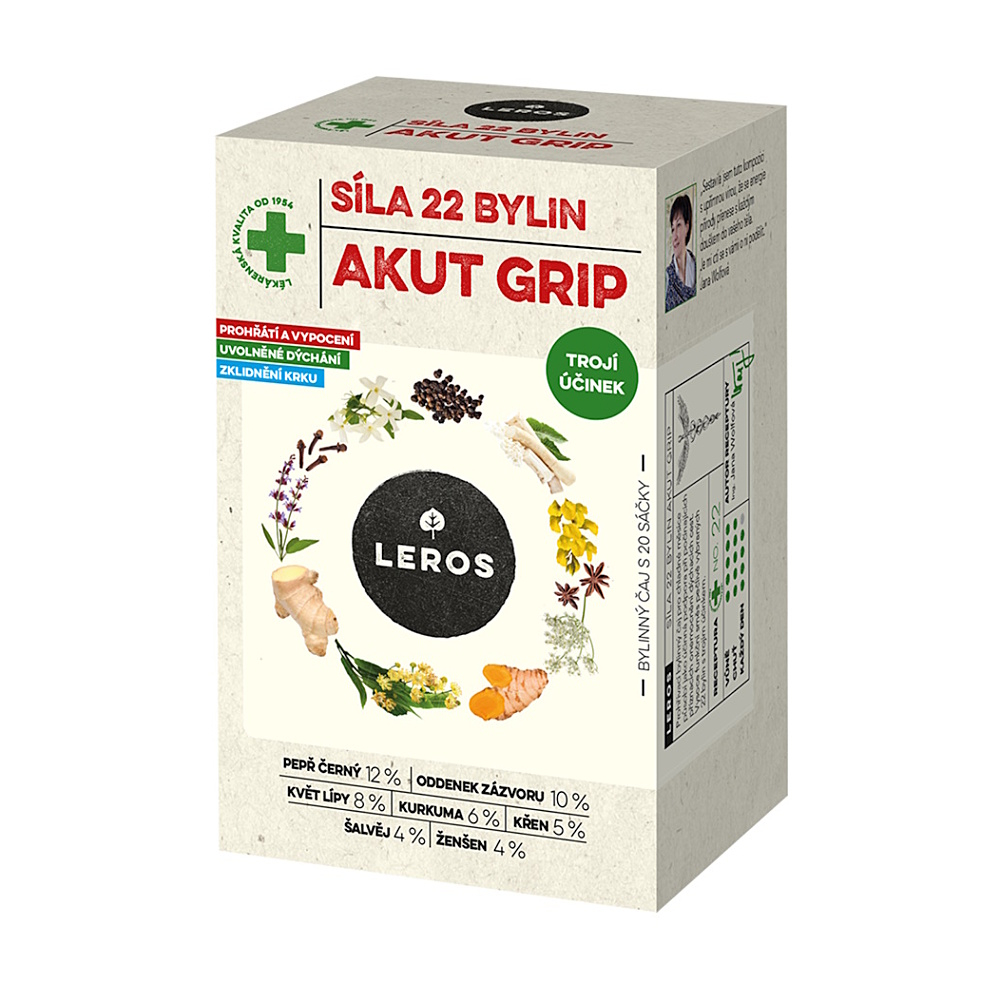 LEROS Síla 22 bylin akut grip 20x2.5g