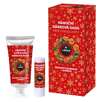 LEROS Vánoční dárková sada péče o ruce a rty (Kosmetické balíčky) - Vyživující, Hydratační, Zvláčňující, Přírodní