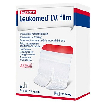 LEUKOMED IV Film sterilní krytí 6 x 8 cm 50 kusů (Náplasti dělené)