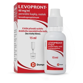 LEVOPRONT Perorální kapky, roztok 15 ml (Na suchý kašel) - Jednosložkové