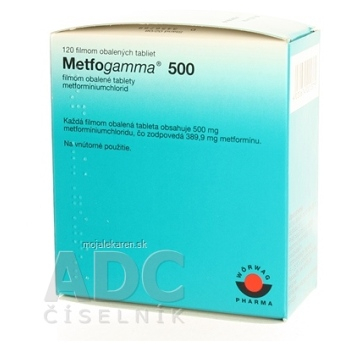 METFOGAMMA 500  120X500MG Potahované tablety
