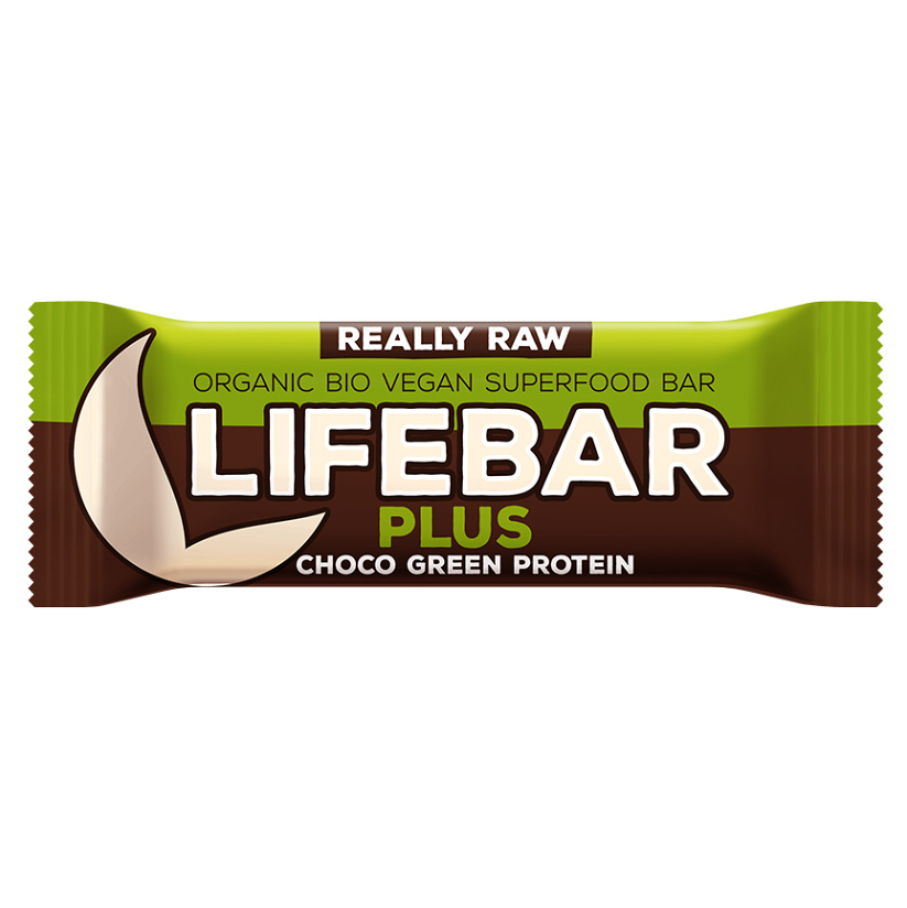 LIFEFOOD Lifebar Plus čokoláda a konopný protein BIO 47g