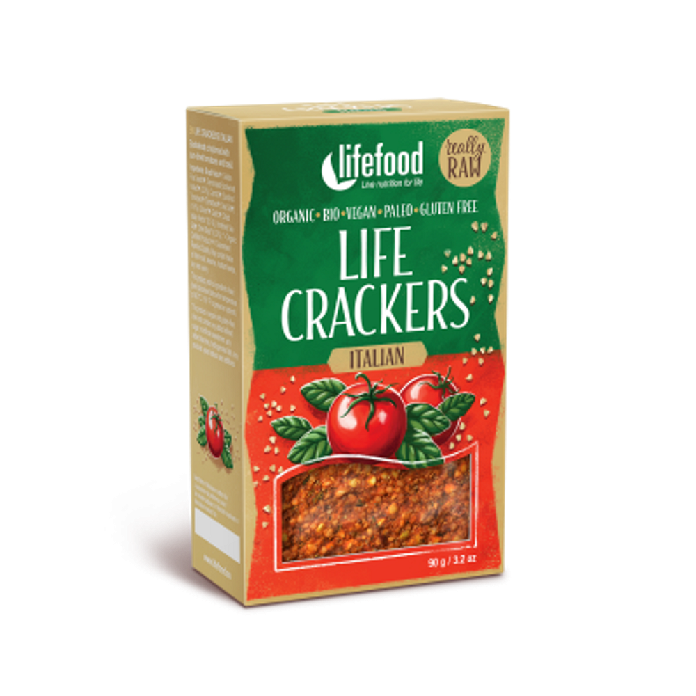 Levně LIFEFOOD Life crackers Italské RAW BIO 90 g
