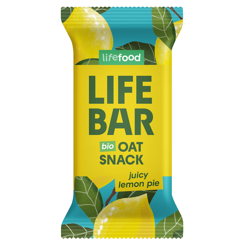Levně LIFEFOOD Lifebar Oat snack citronový BIO 40 g