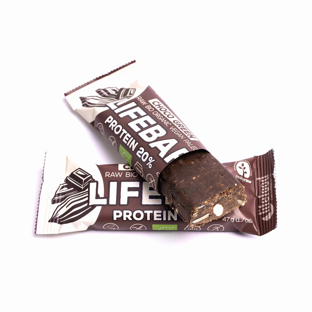 E-shop LIFEFOOD Lifebar tyčinka protein čokoládová se spirulinou BIO 47 g