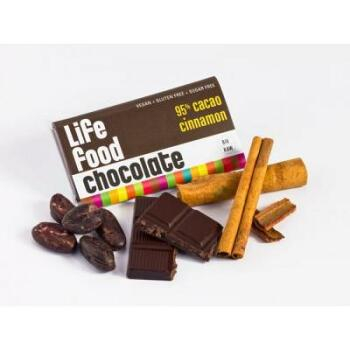Lifefood MINI čokoládka 95% kakao a skořice BIO 15g