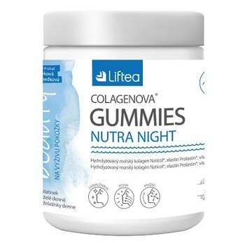 LIFTEA Colagenova Nutra Night Gummies 60 želatinových kapslí (Vitamíny na pleť) - Vícesložkové