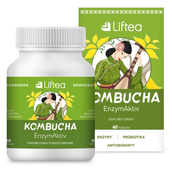 LIFTEA Kombucha EnzymAktiv 60 tobolek (Probiotika a laktobacily) - Vícesložkové