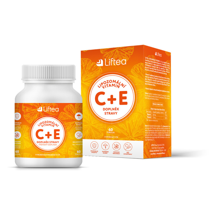 Levně LIFTEA Lipozomální vitamín C+E 60 tobolek
