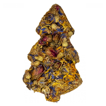 LIMARA Bezobilný bylinkový vánoční stromeček měsíček chrpa růže 80 g (Pamlsky pro králíky)