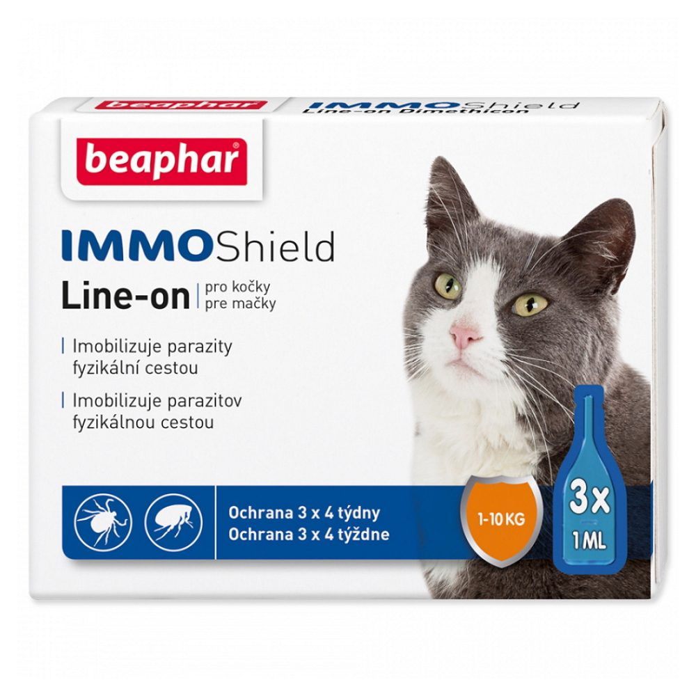 Levně BEAPHAR Line-on Immo Shield kočka 1 ml 3 pipety