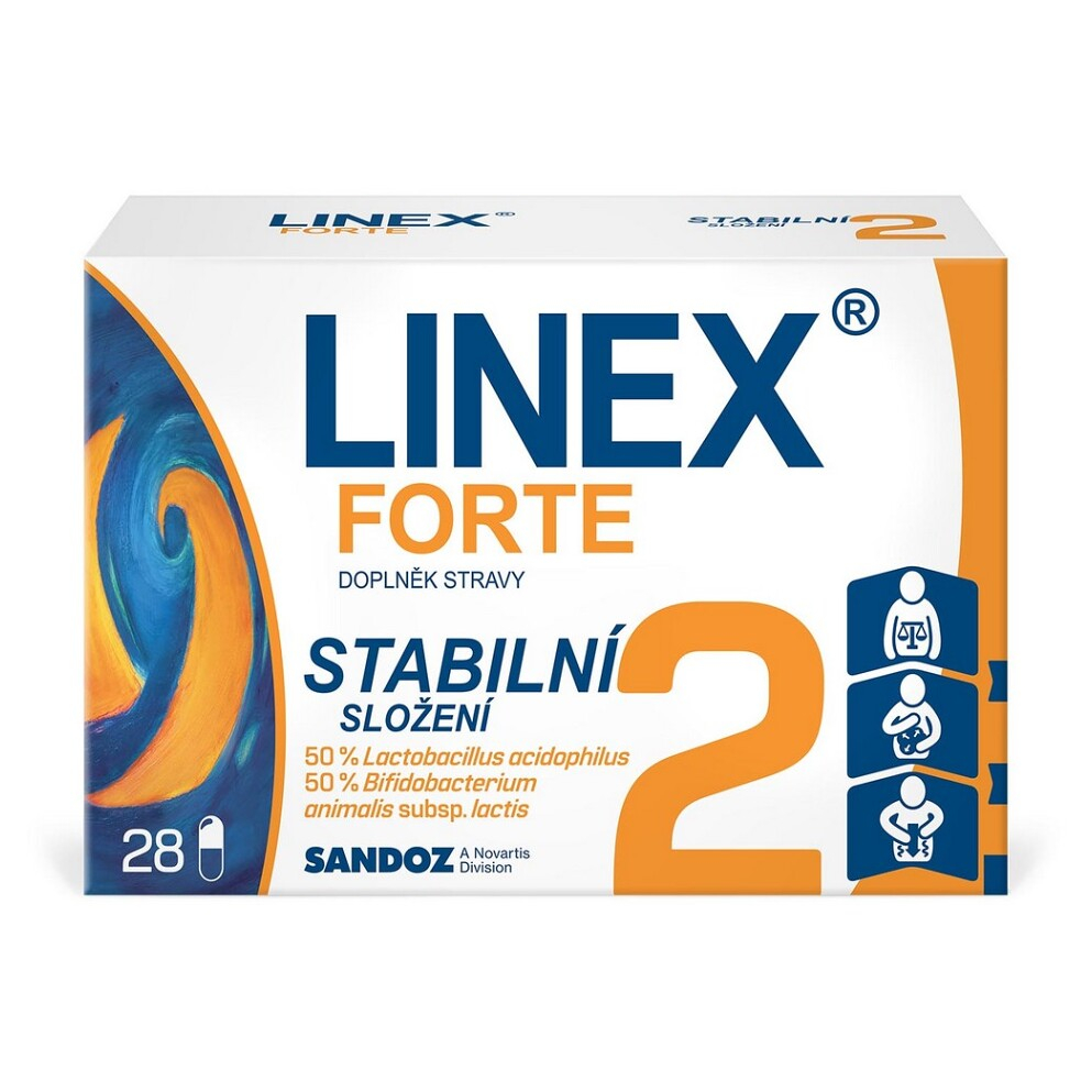 Levně LINEX Forte 28 kapslí, probiotika s prebiotiky