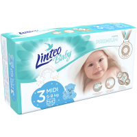 LINTEO Baby Premium Dětské plenky MIDI 5-9kg 54 ks