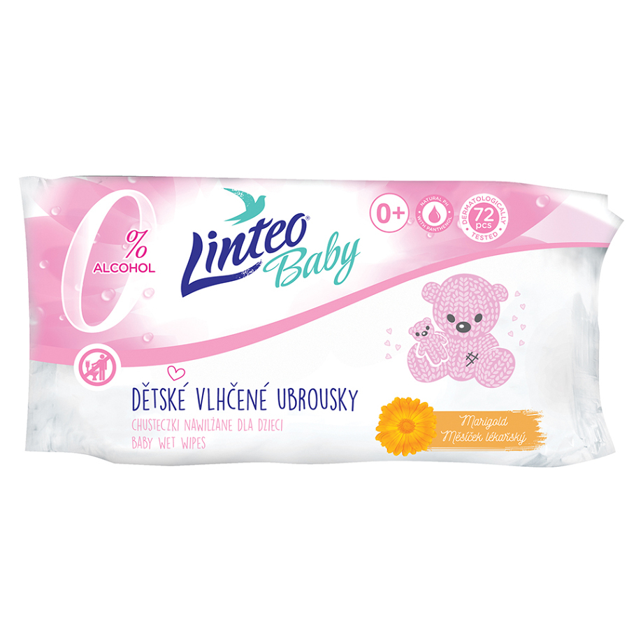 E-shop LINTEO Baby Vlhčené ubrousky Soft & Cream 72 ks
