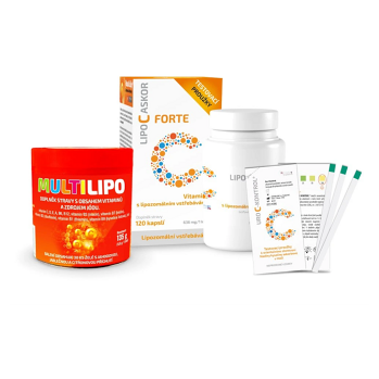 LIPO C ASKOR Forte vitamín C 120 kapslí + Multilipo želé 30 kusů (Vitamín C) - Vícesložkové, Lipozomální