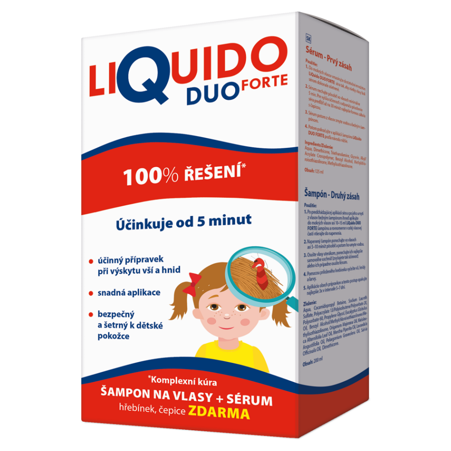 E-shop LIQUIDO Duo forte šampon na vši 200 ml + sérum ZDARMA
