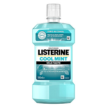 LISTERINE Cool Mint Mild Taste ústní voda 500 ml (Ústní vody) - Osvěžující dech