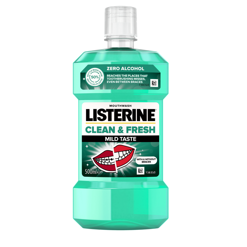 LISTERINE Clean & Fresh Mild Ústní voda 500 ml