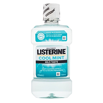 LISTERINE Cool Mint Mild Taste ústní voda 250 ml (Ústní vody) - Osvěžující dech