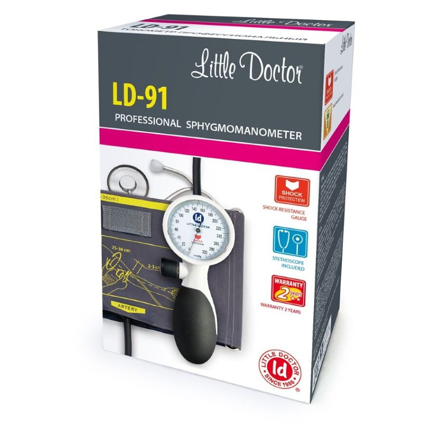 E-shop LITTLE DOCTOR Tonometr aneroidní LD-91 1 hadičkový + fonendoskop