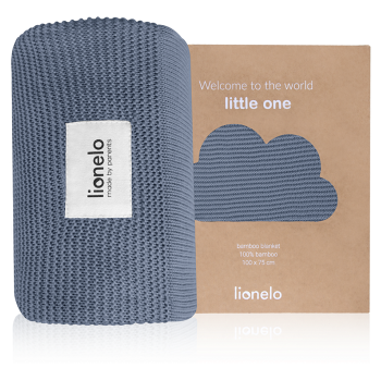 LIONELO Bamboo blanket blue (Dětské deky a polštáře)