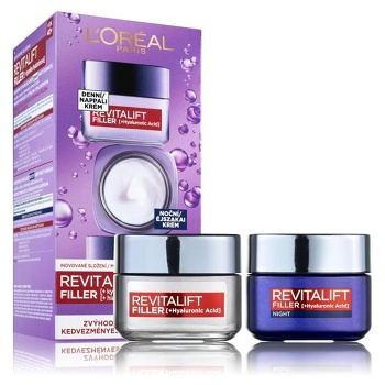 L´ORÉAL Paris Revitalift Filler Duopack Denní krém + noční krém 2 x 50 ml (Denní krémy) - Zpevňující